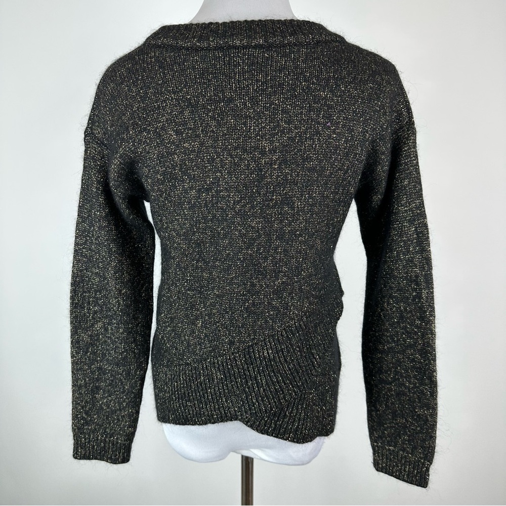A.L.C. Bowen Metallic Flyaway Back Wool Alpaca Sweater Size XS - Picture 6 of 7